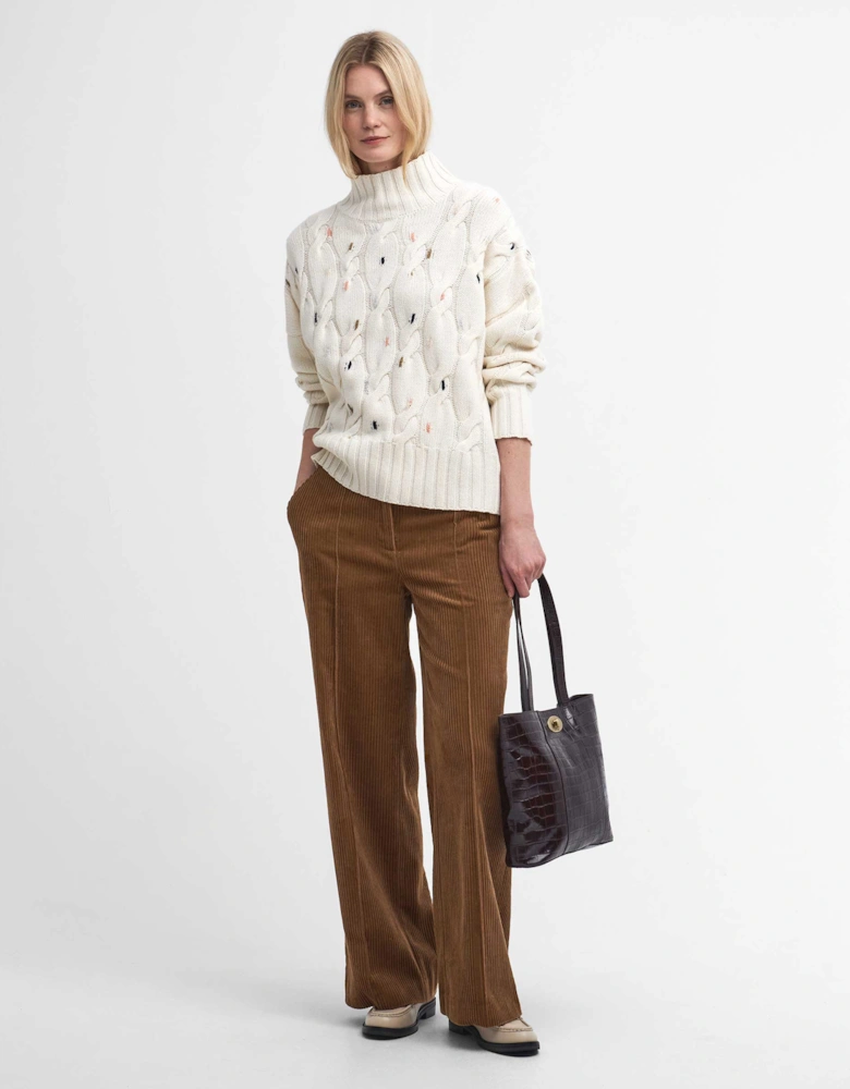 Fleur Cable-Knit Jumper