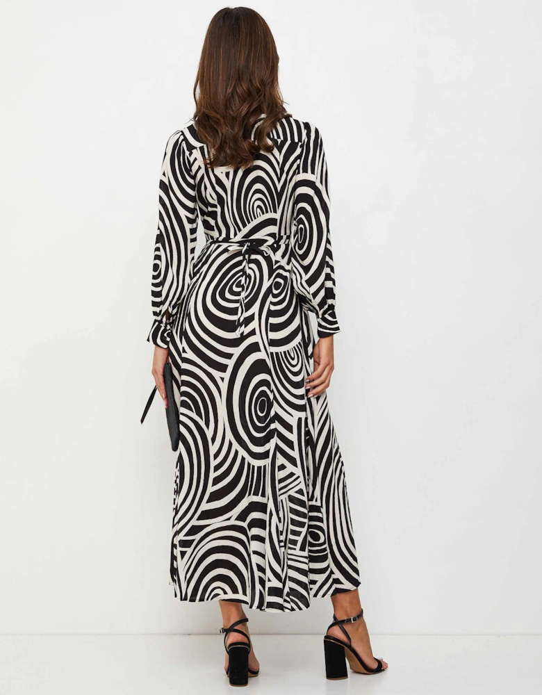 Maddison Whirlpool Print Shirt Dress