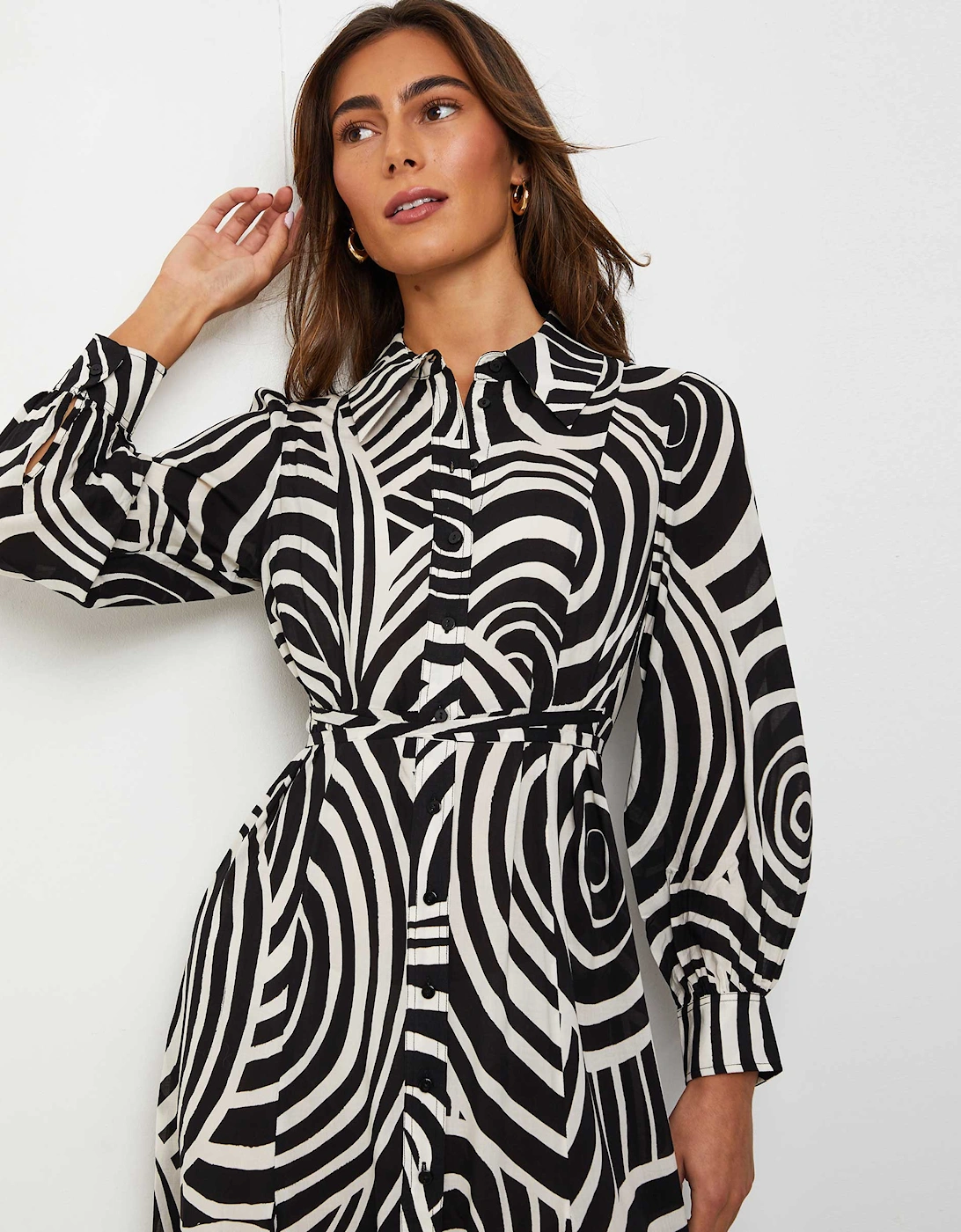 Maddison Whirlpool Print Shirt Dress