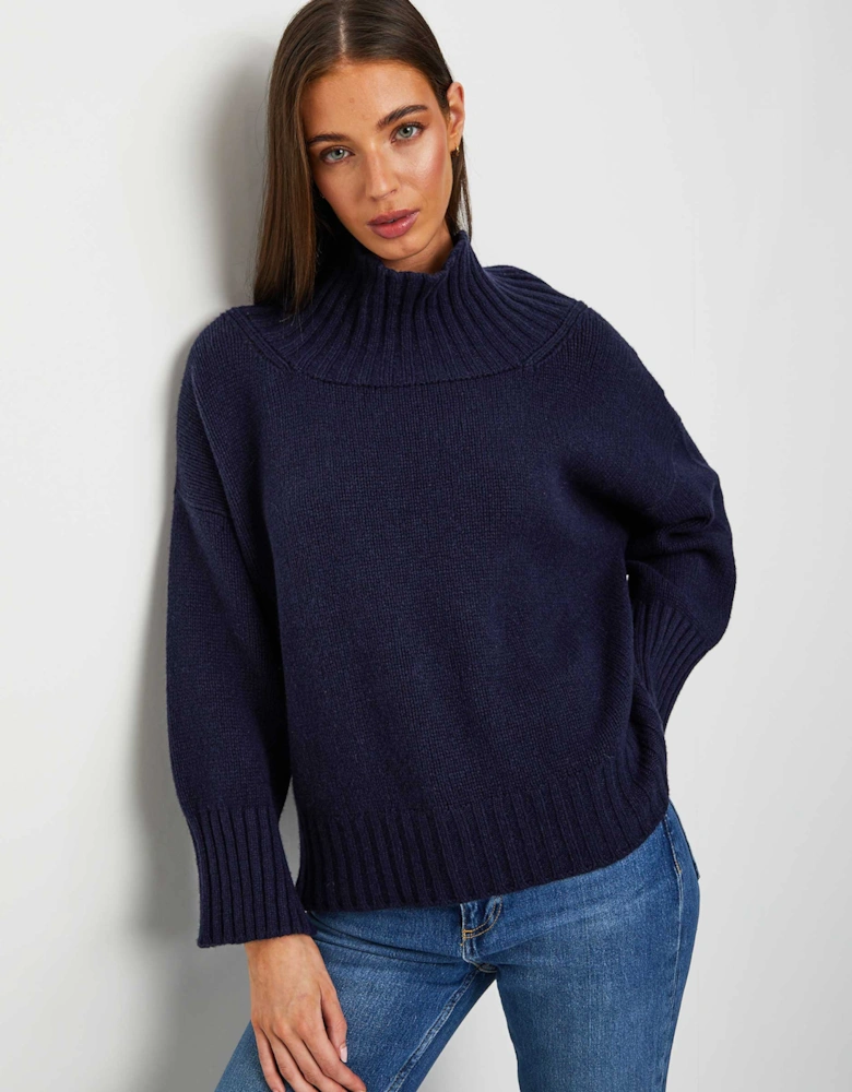 Merino Cashmere High Neck Jumper