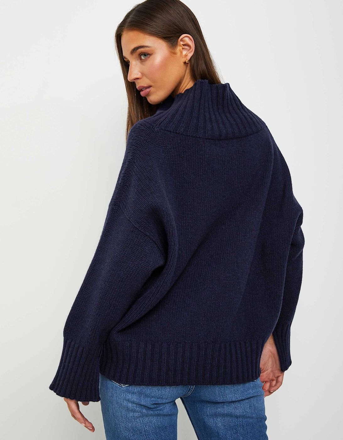 Merino Cashmere High Neck Jumper