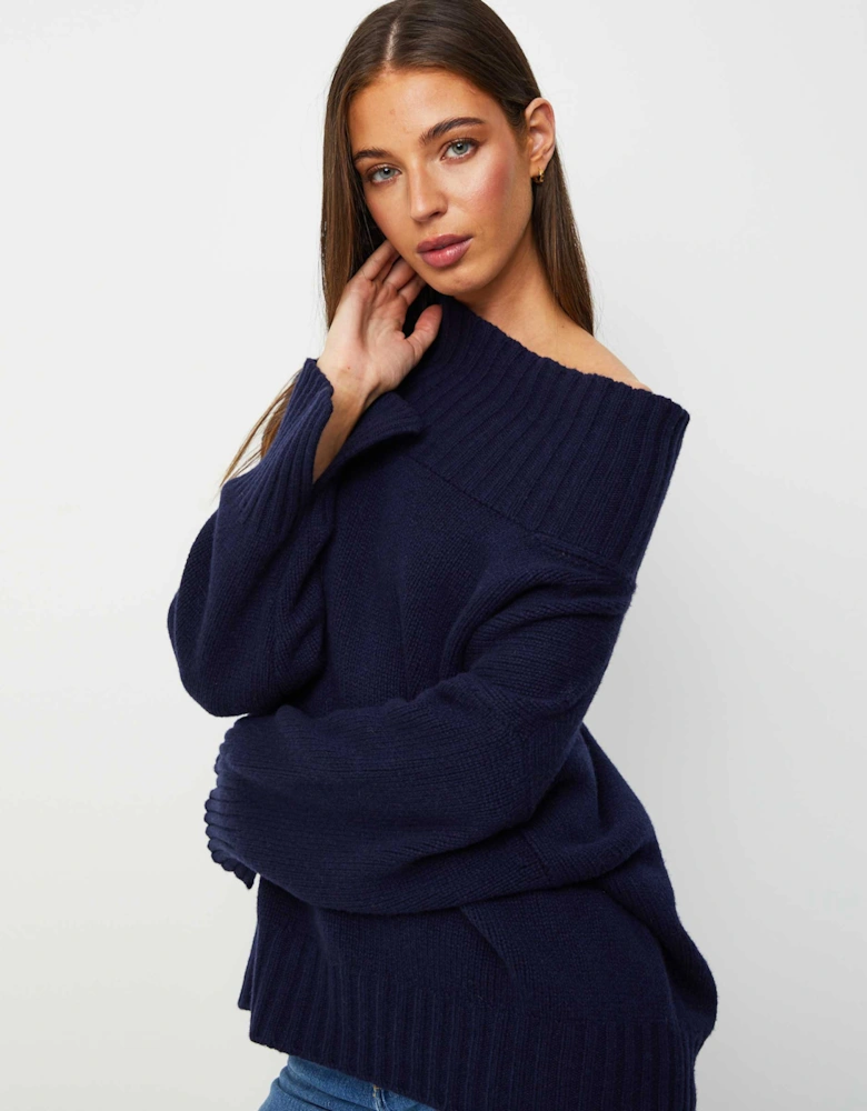 Merino Cashmere High Neck Jumper