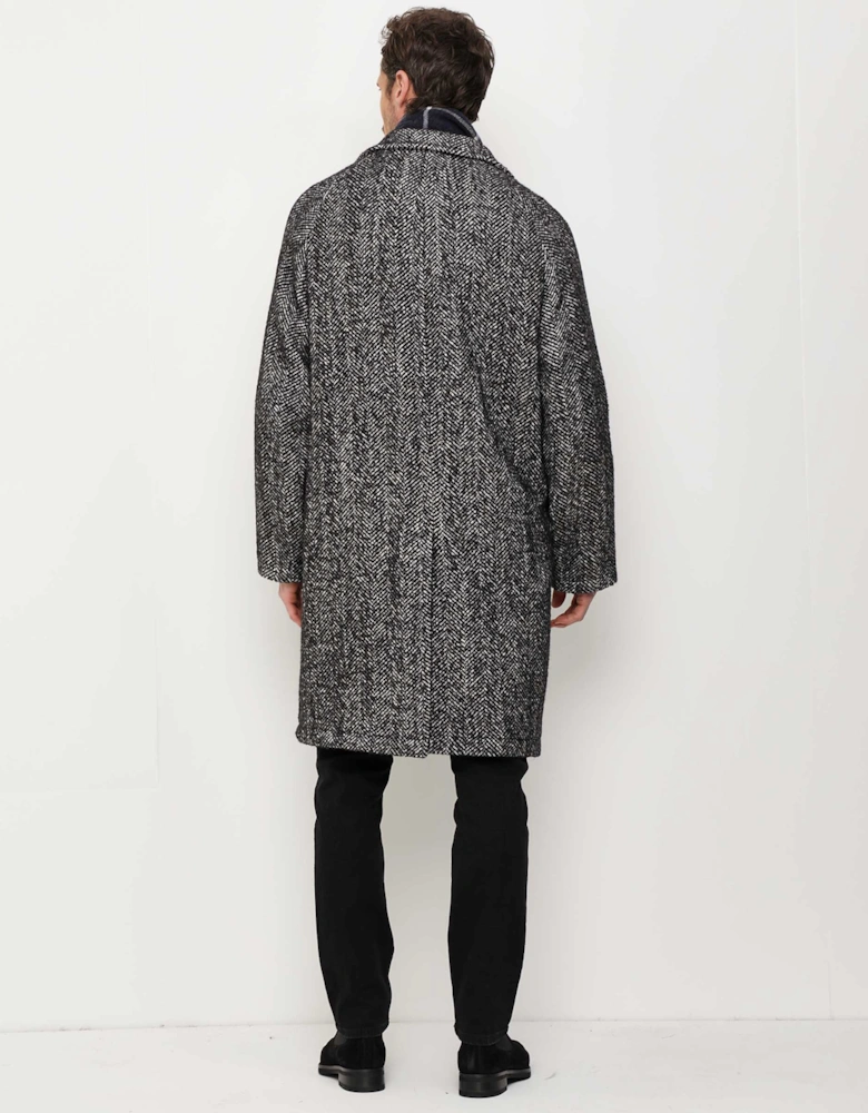 Wool Herringbone Overcoat