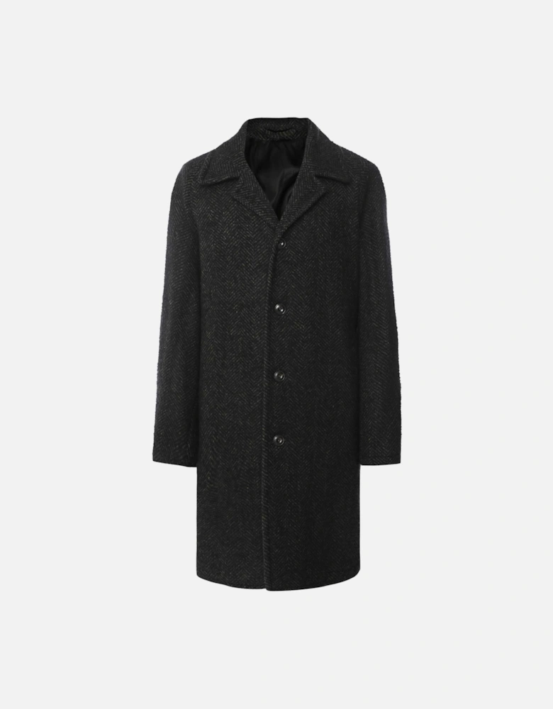 Wool Herringbone Overcoat