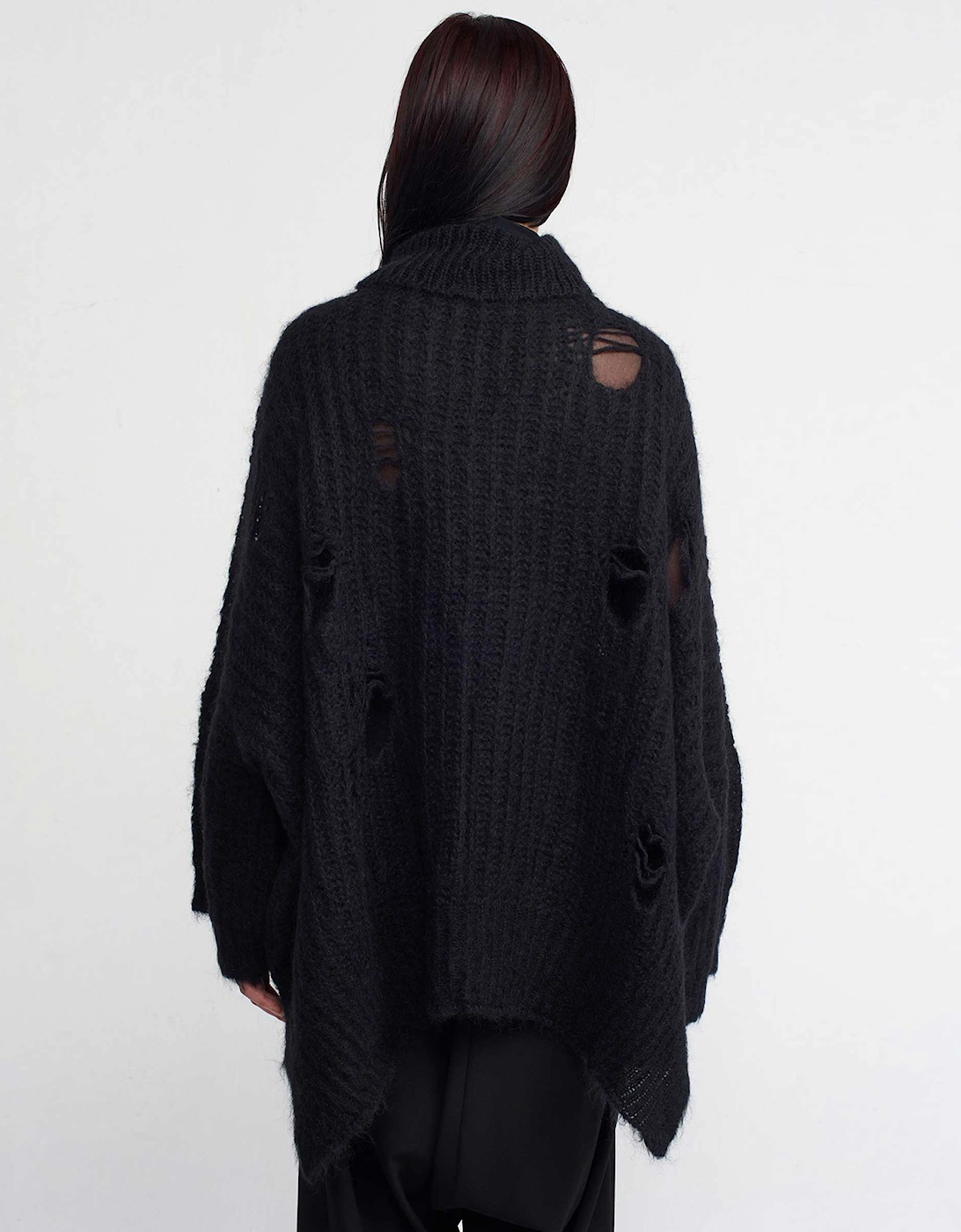 Oversized Wool Jumper With Holes