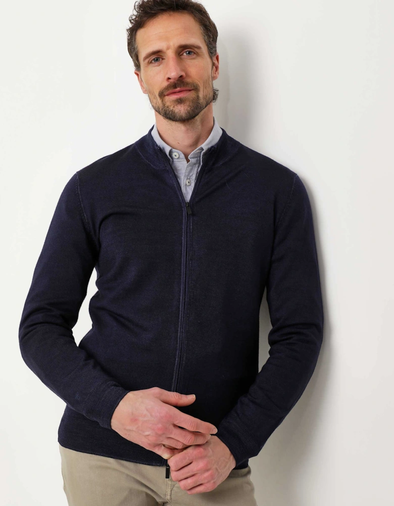 Merino Zip Cardigan