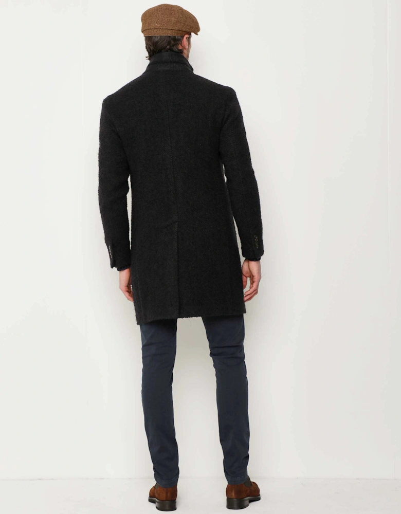 Wool Herringbone Overcoat