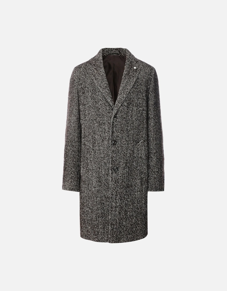 Wool Herringbone Overcoat