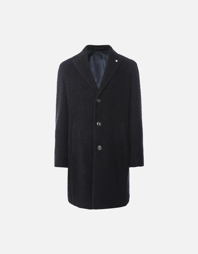 Wool Herringbone Overcoat