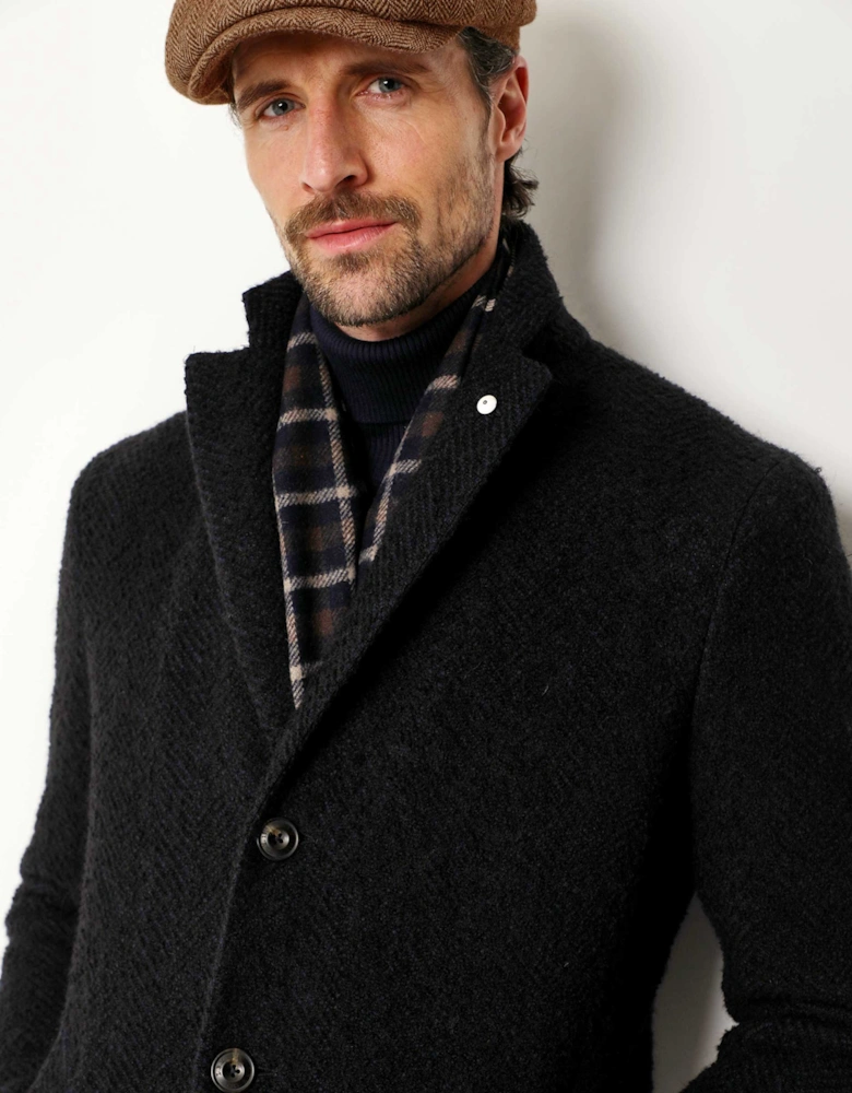 Wool Herringbone Overcoat