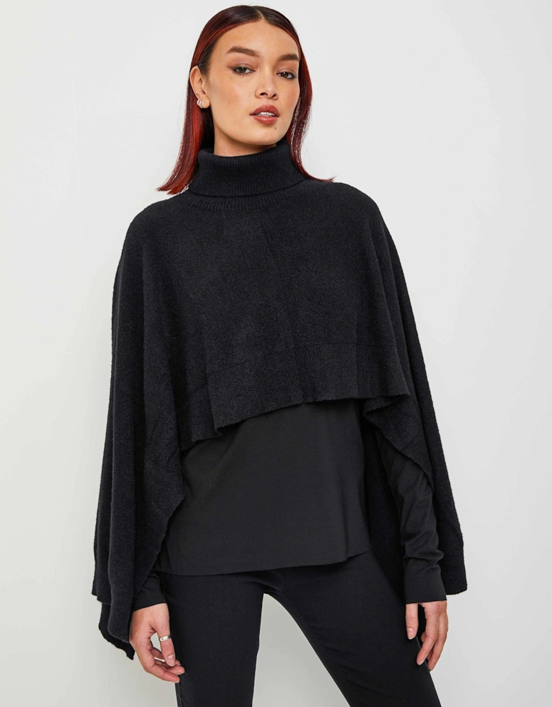 Drape Knit Poncho