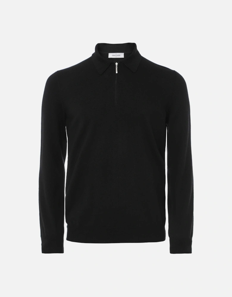 Merino Zip Tennis Polo Shirt