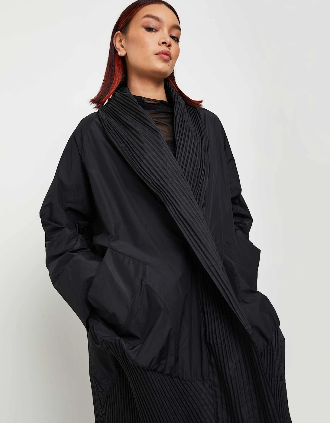 Long Pleated Jacket