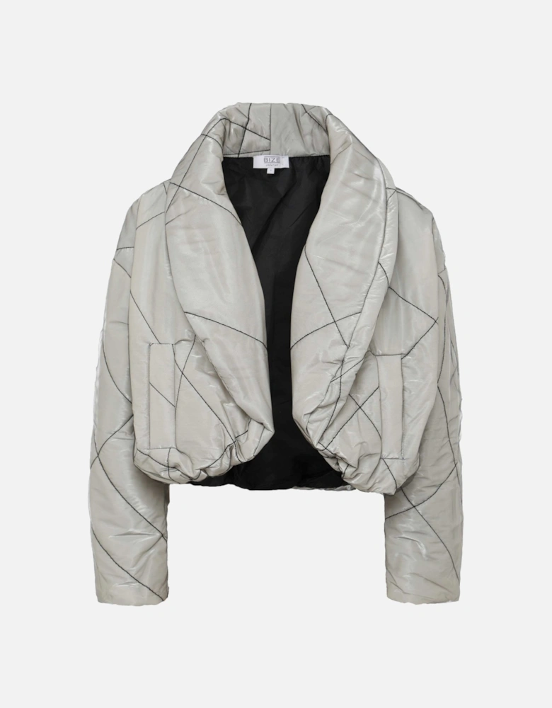 Shiny Cropped Puffer Jacket