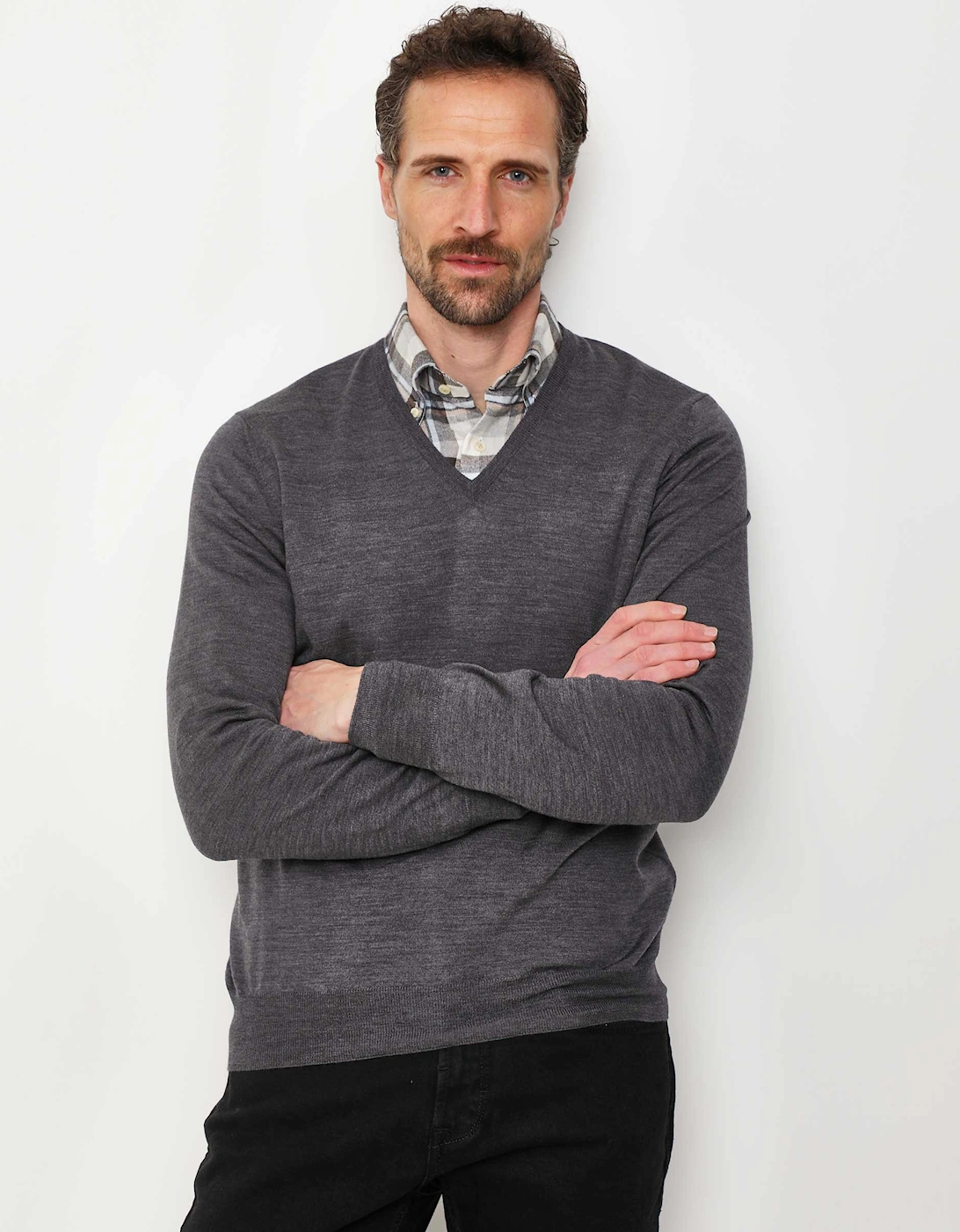 Virgin Wool V-Neck Jumper