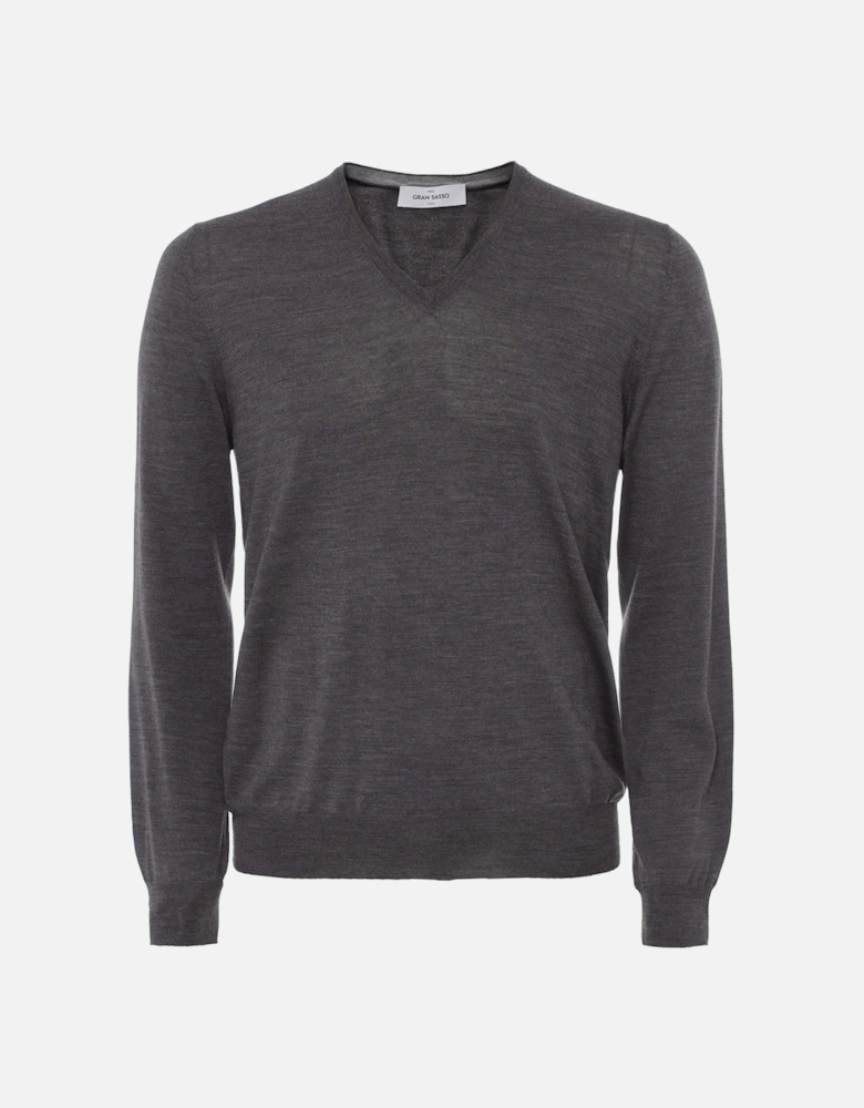 Virgin Wool V-Neck Jumper