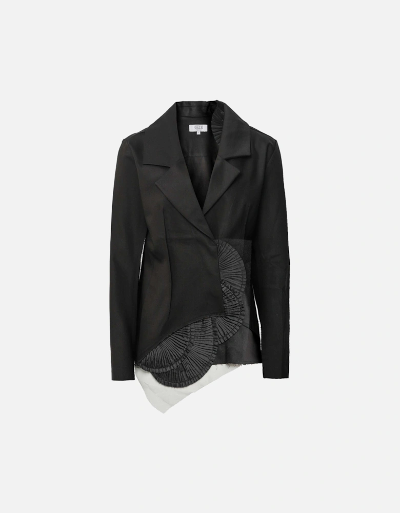 Pleated Circle Blazer Jacket