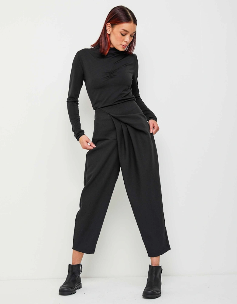 Asymmetric Drape Trousers