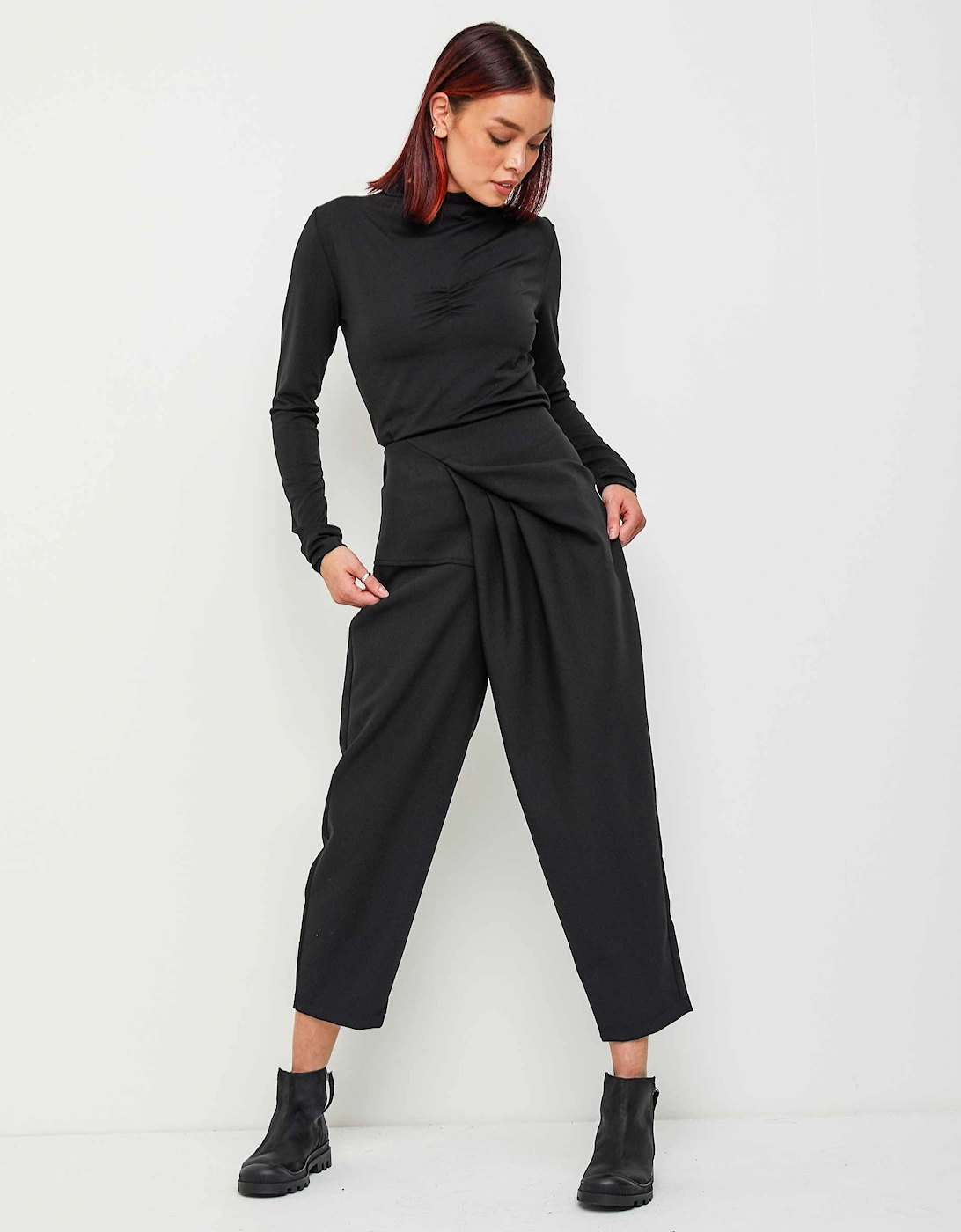 Asymmetric Drape Trousers