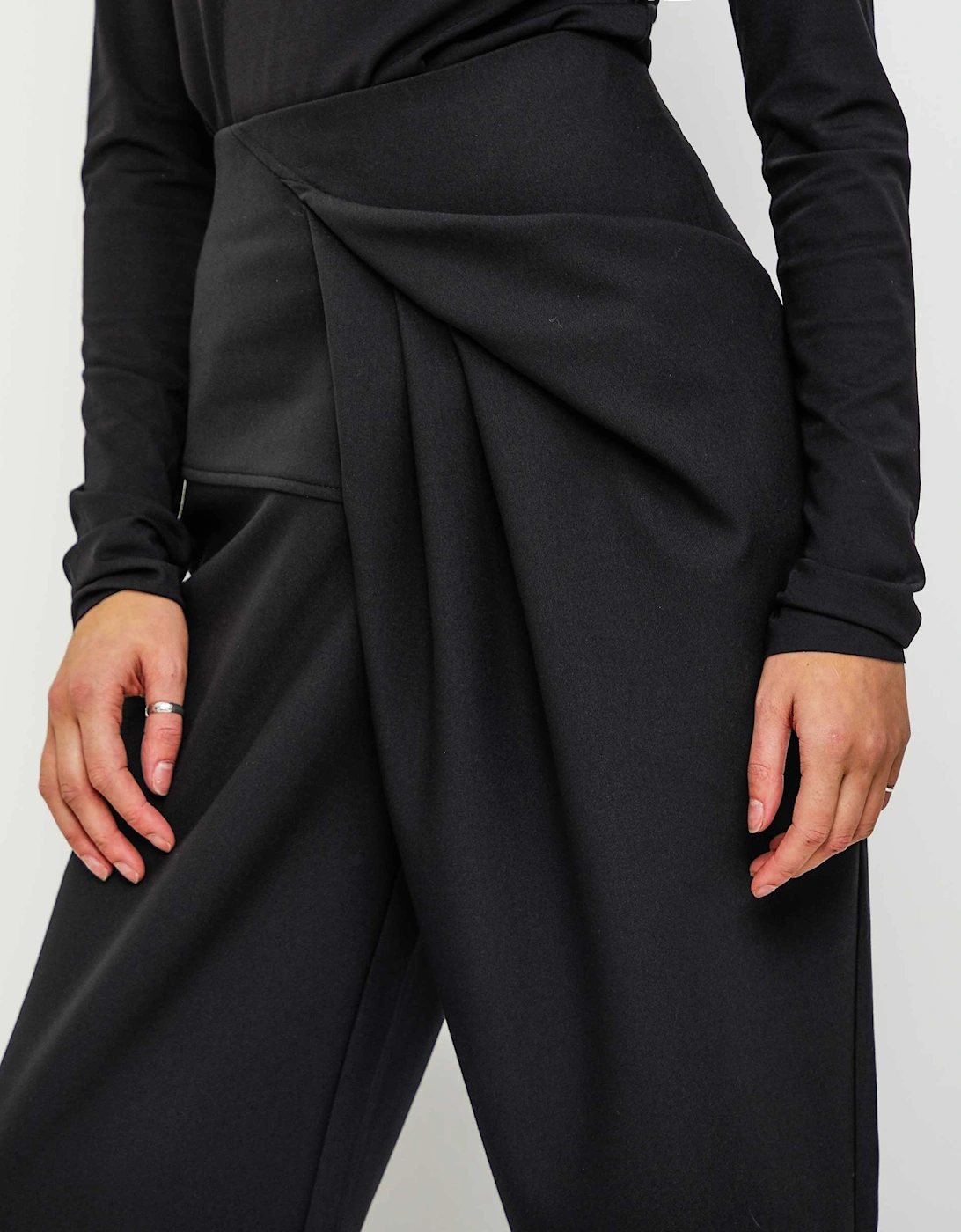 Asymmetric Drape Trousers