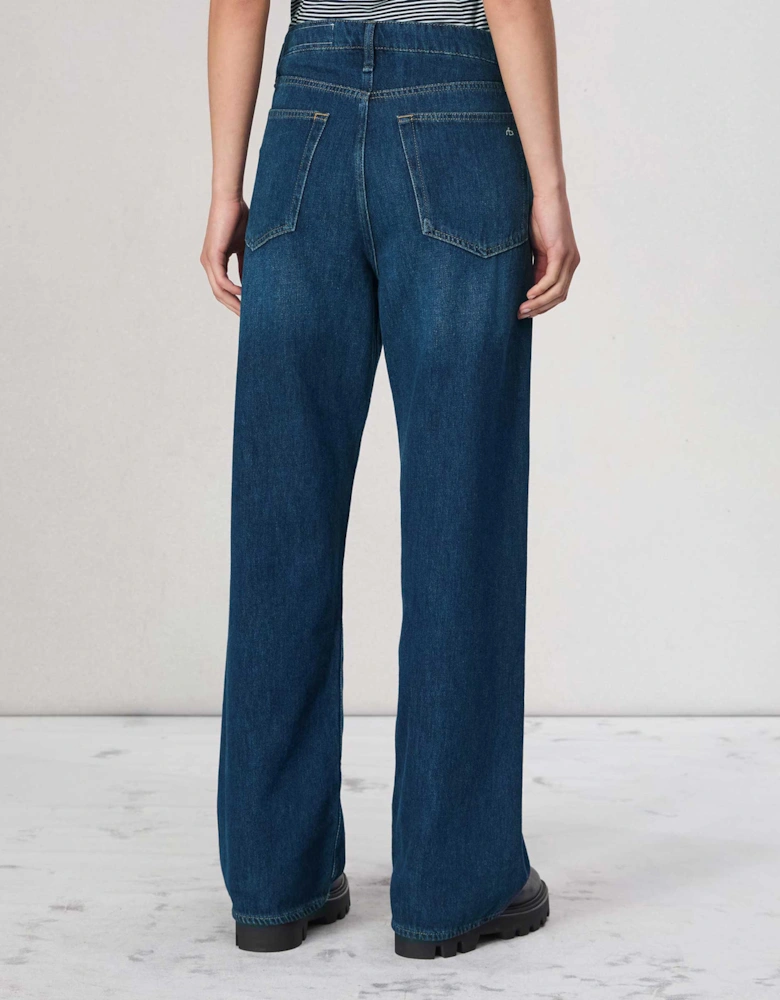 The Logan Mid-Rise Wide Leg Jeans