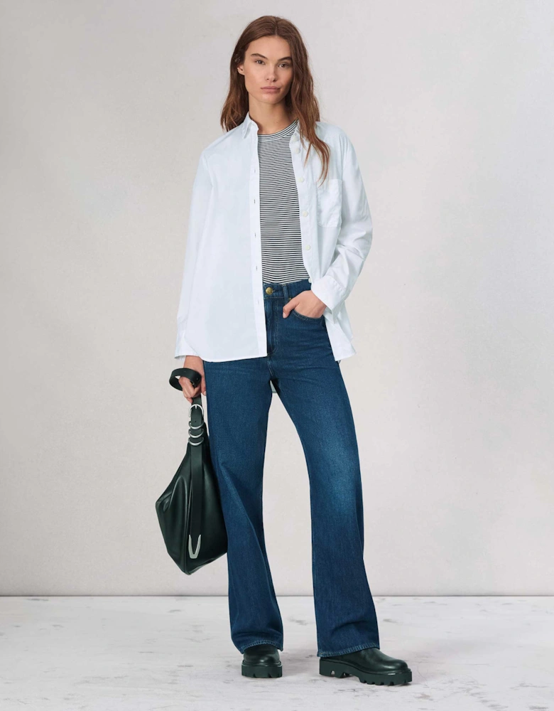 The Logan Mid-Rise Wide Leg Jeans