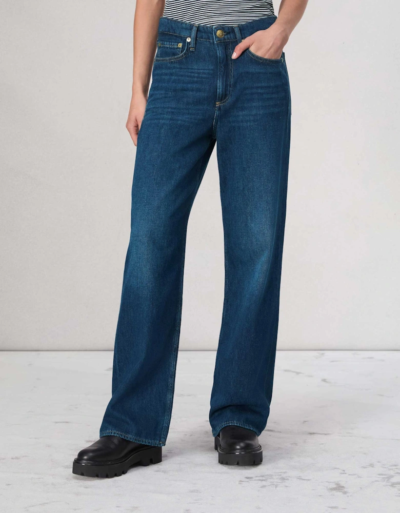 The Logan Mid-Rise Wide Leg Jeans