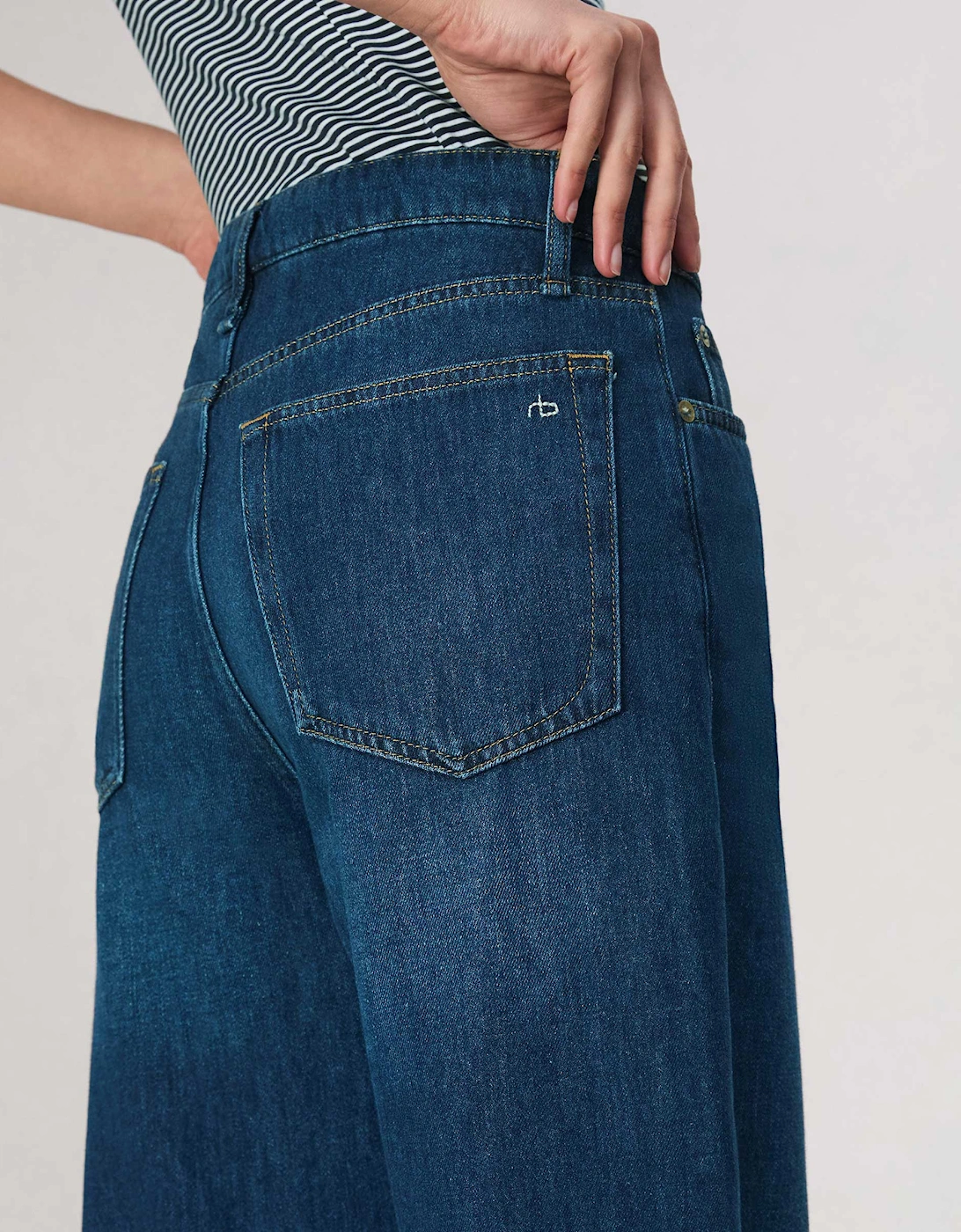 The Logan Mid-Rise Wide Leg Jeans