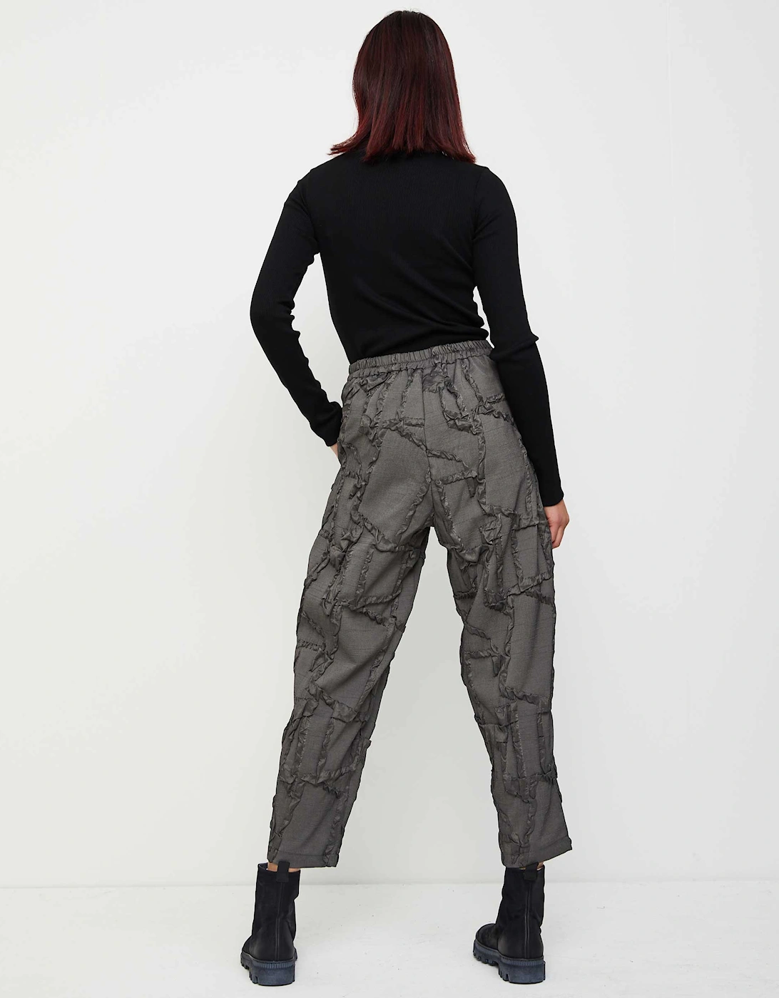 Pleat Detail Cropped Trousers