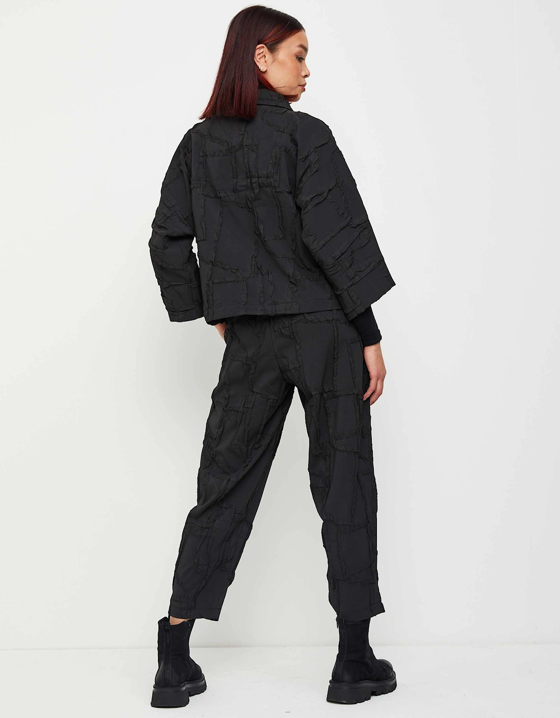 Pleat Detail Cropped Trousers