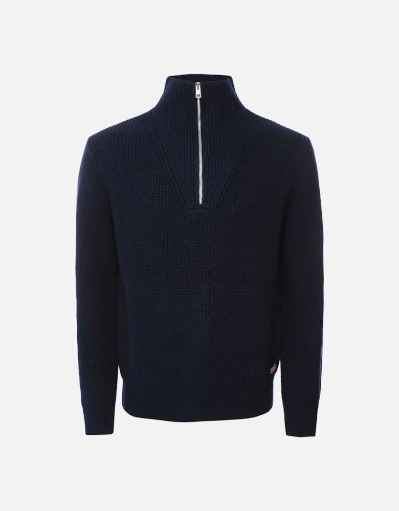 Wool Cotton Half-Zip Kanye Jumper