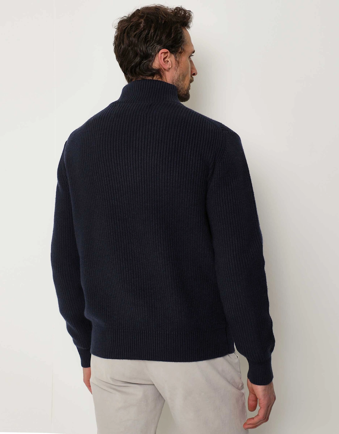 Wool Cotton Half-Zip Kanye Jumper