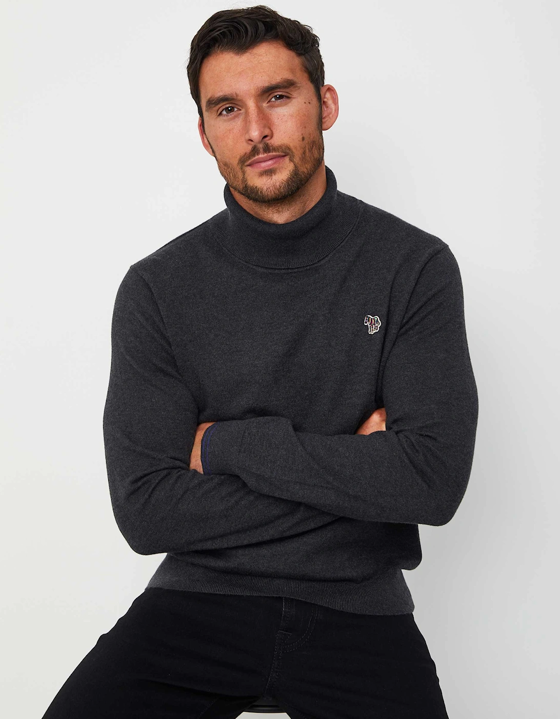 Roll Neck Zebra Jumper