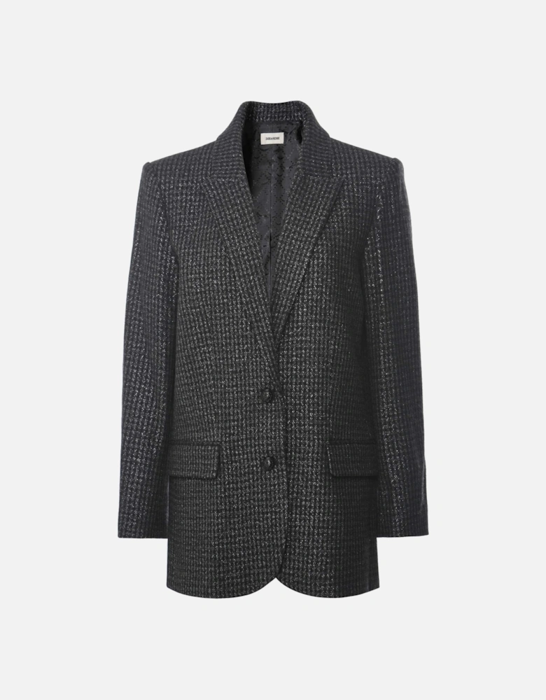 Viva Metallic Check Blazer