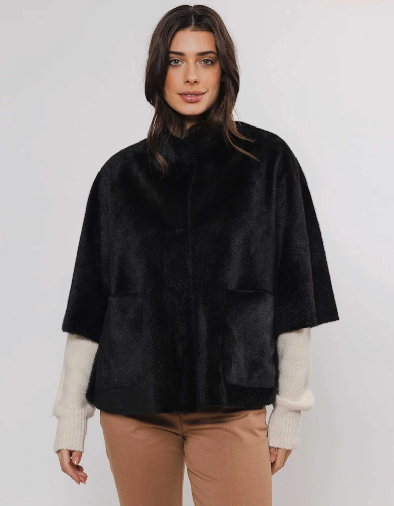 Dewi Faux Fur Cape