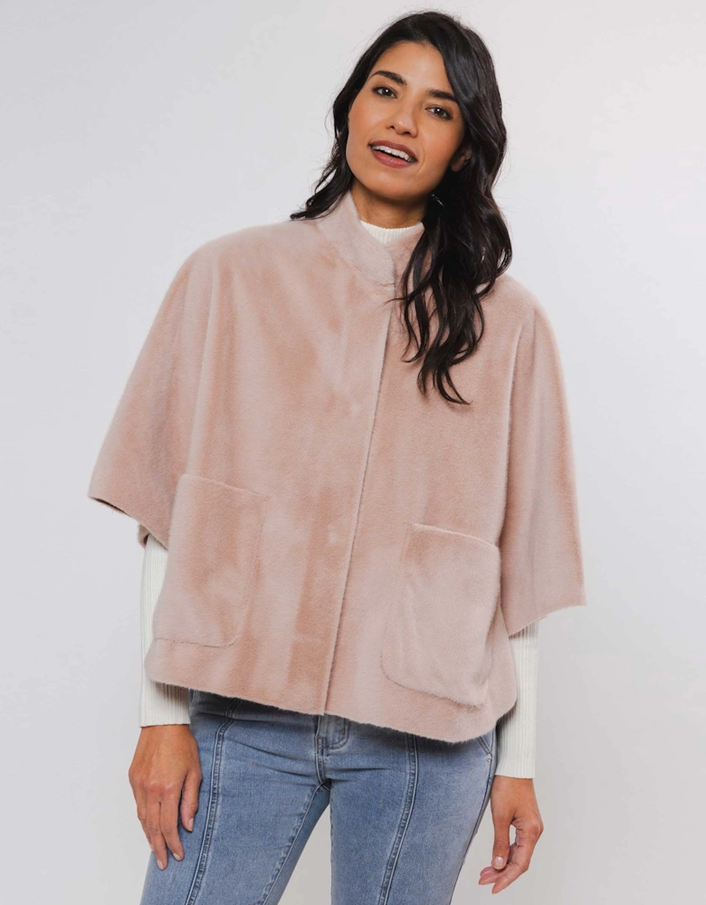 Dewi Faux Fur Cape