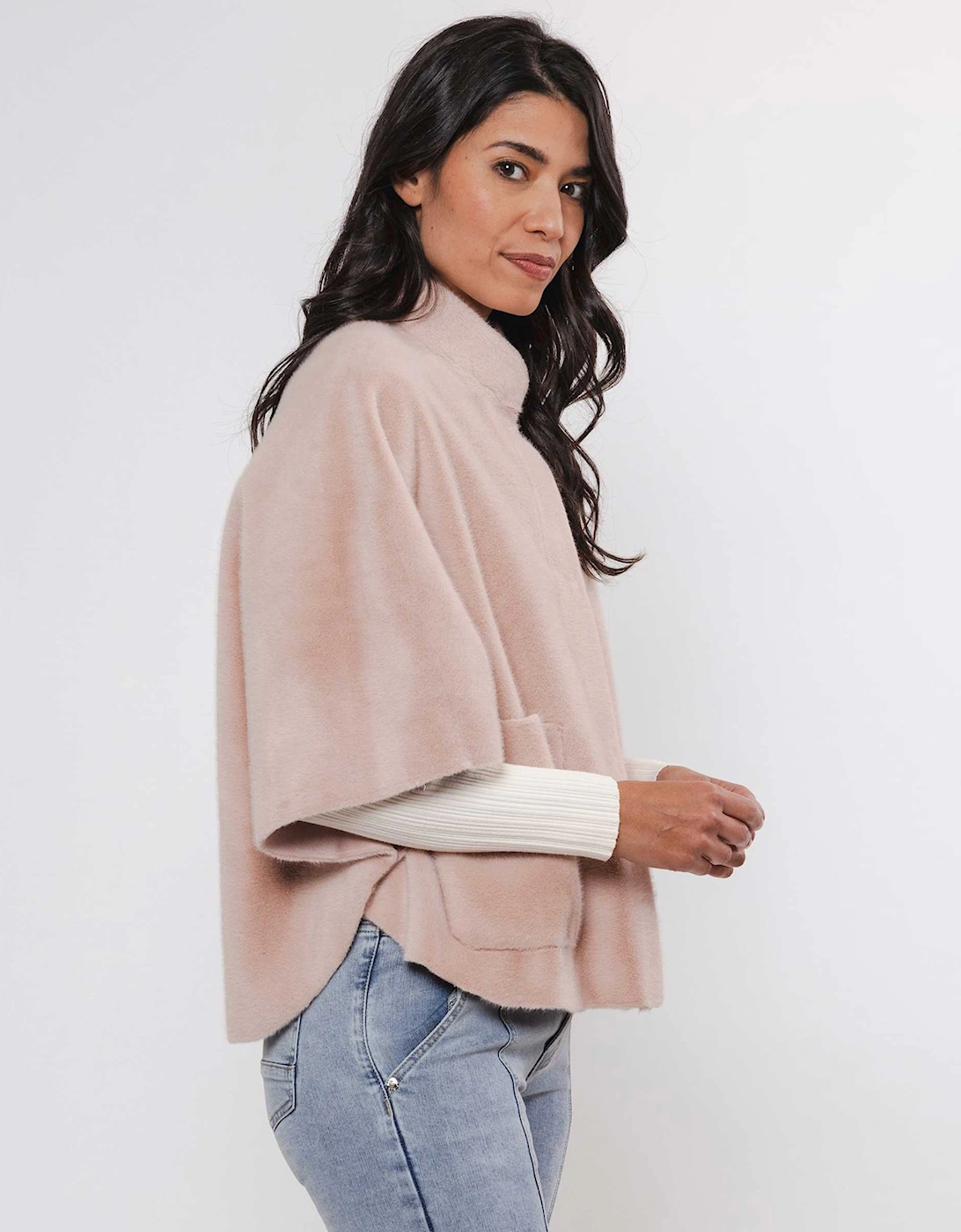 Dewi Faux Fur Cape