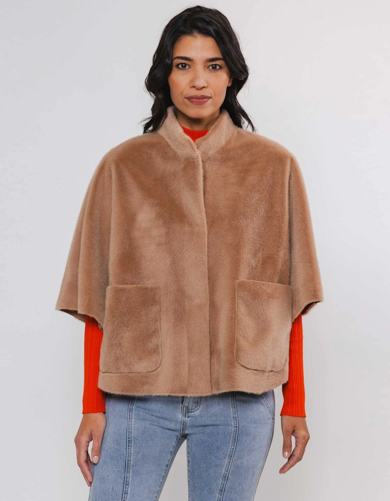 Dewi Faux Fur Cape