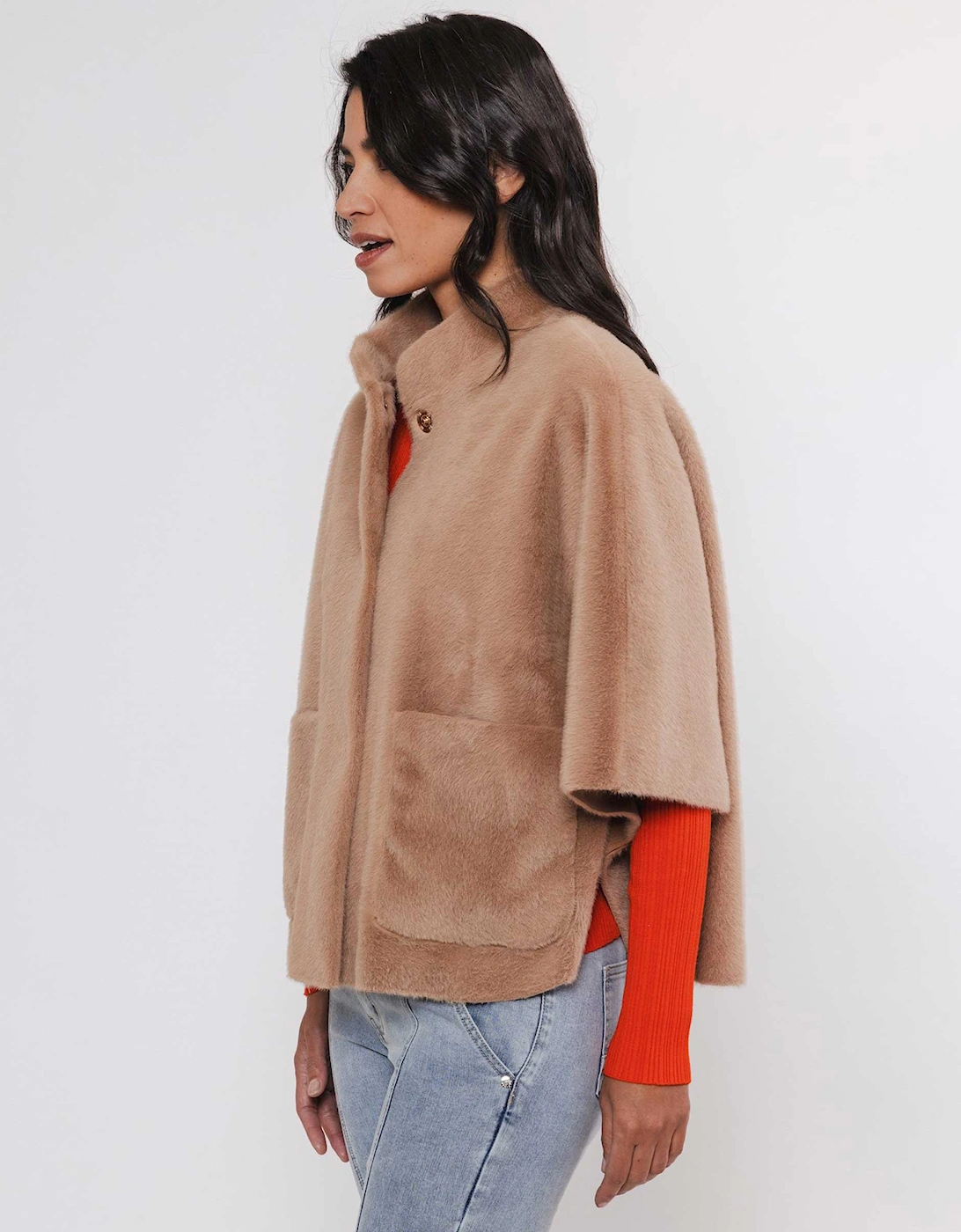 Dewi Faux Fur Cape