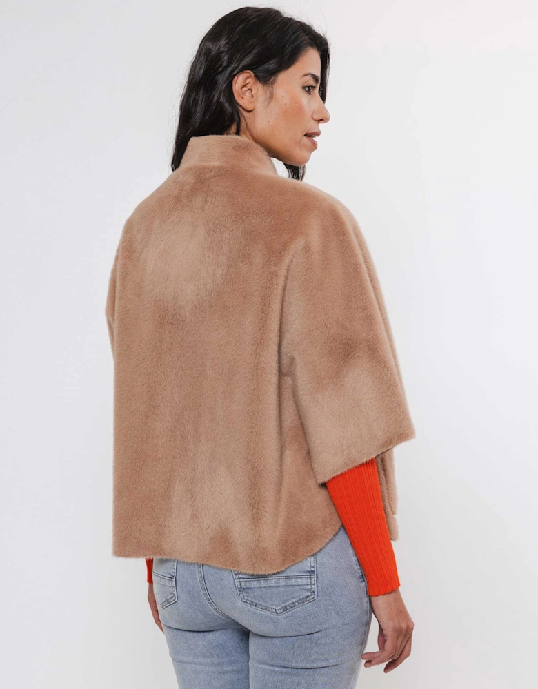 Dewi Faux Fur Cape