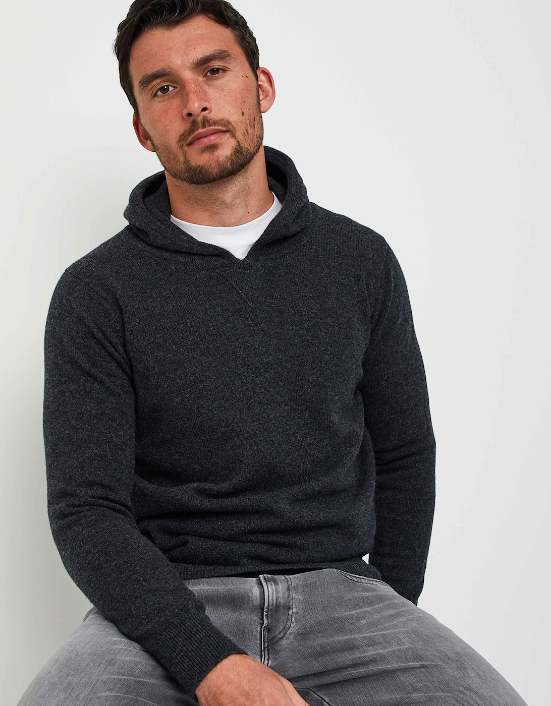 Lambswool Hooded Jumper