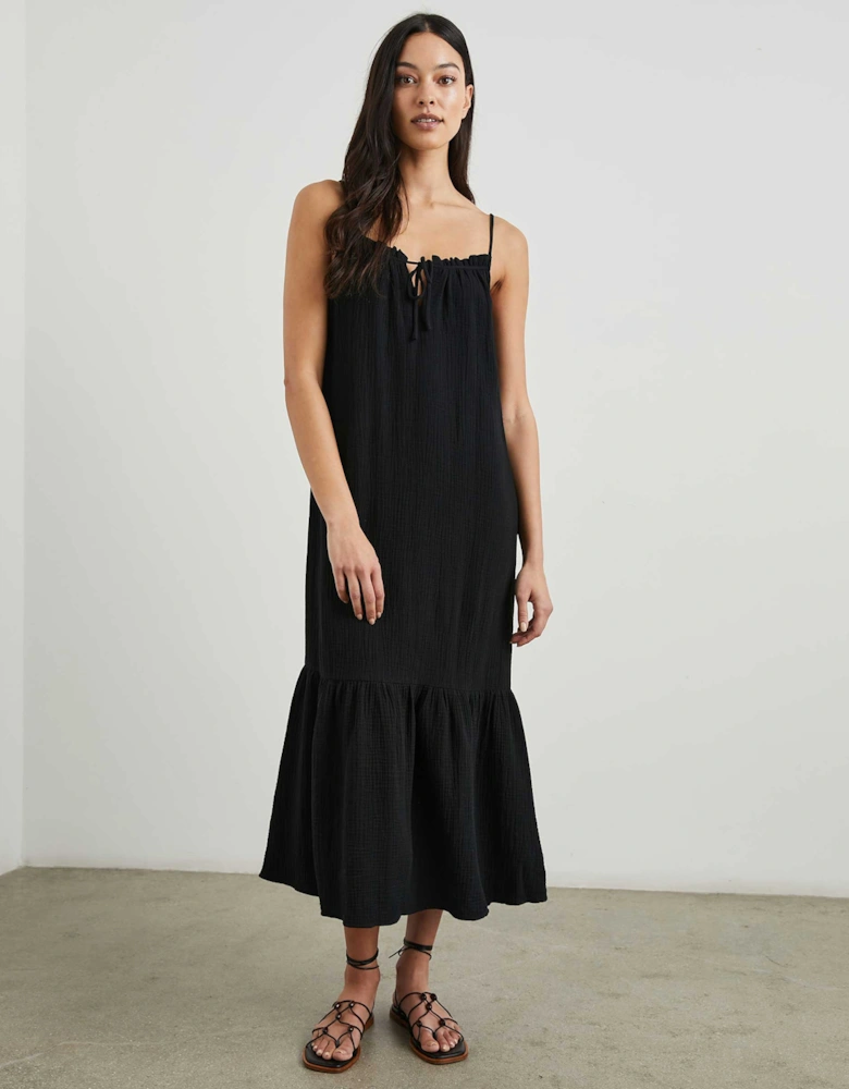 Black Gauze Marseille Dress