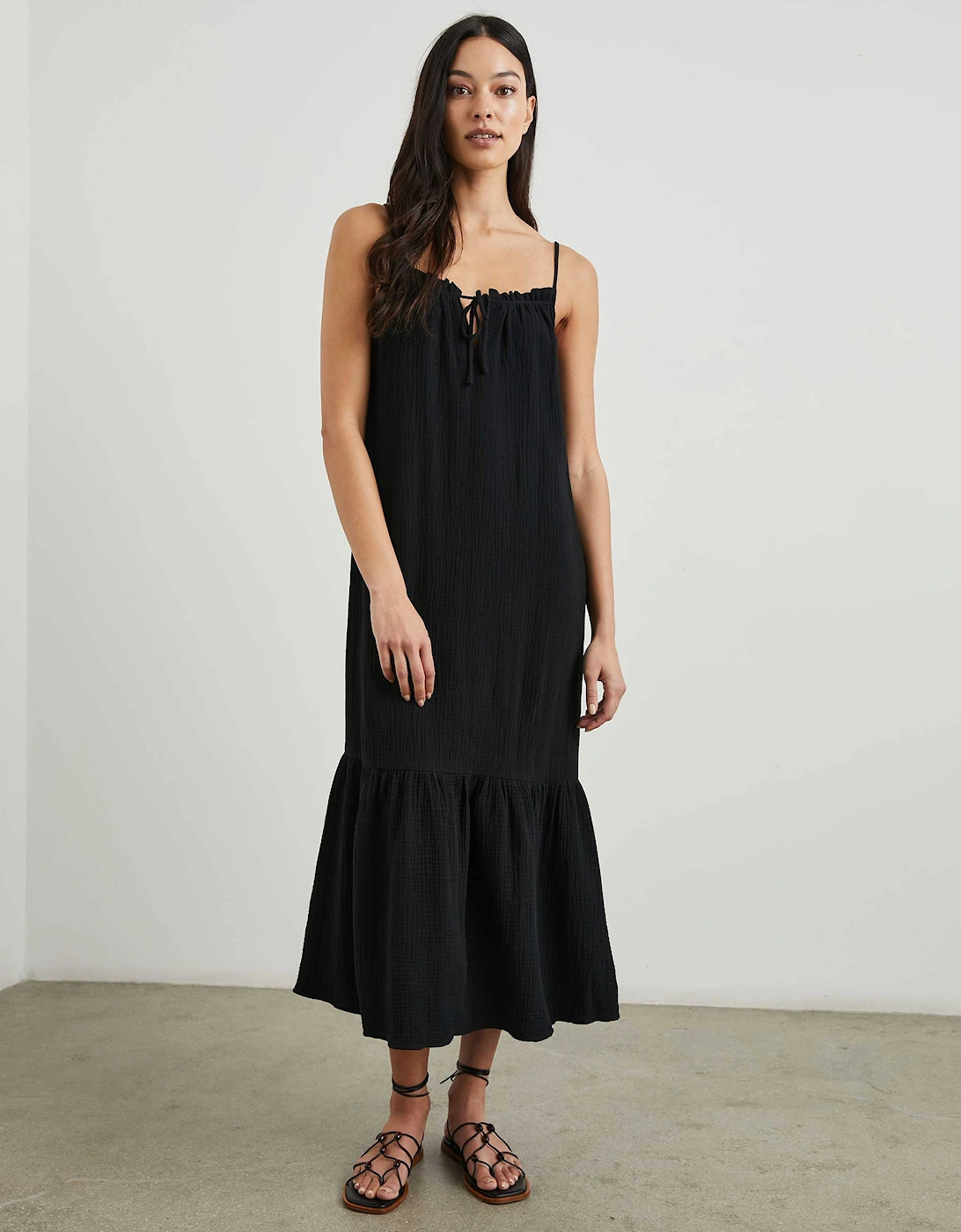 Black Gauze Marseille Dress