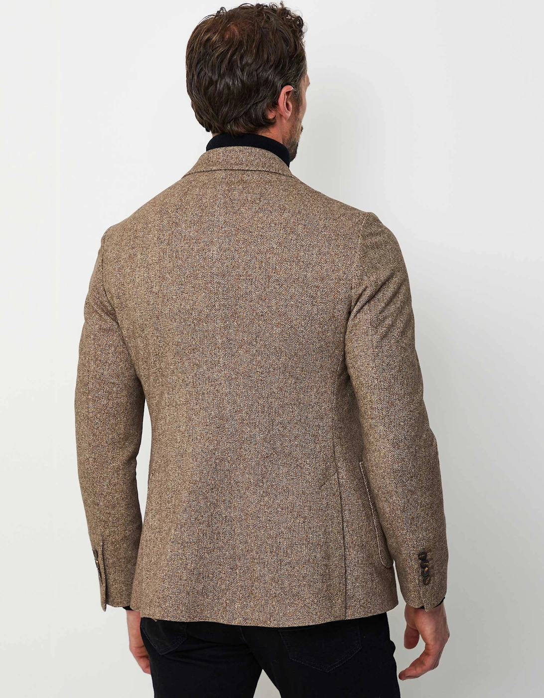 Herringbone Double-Breasted Jacket