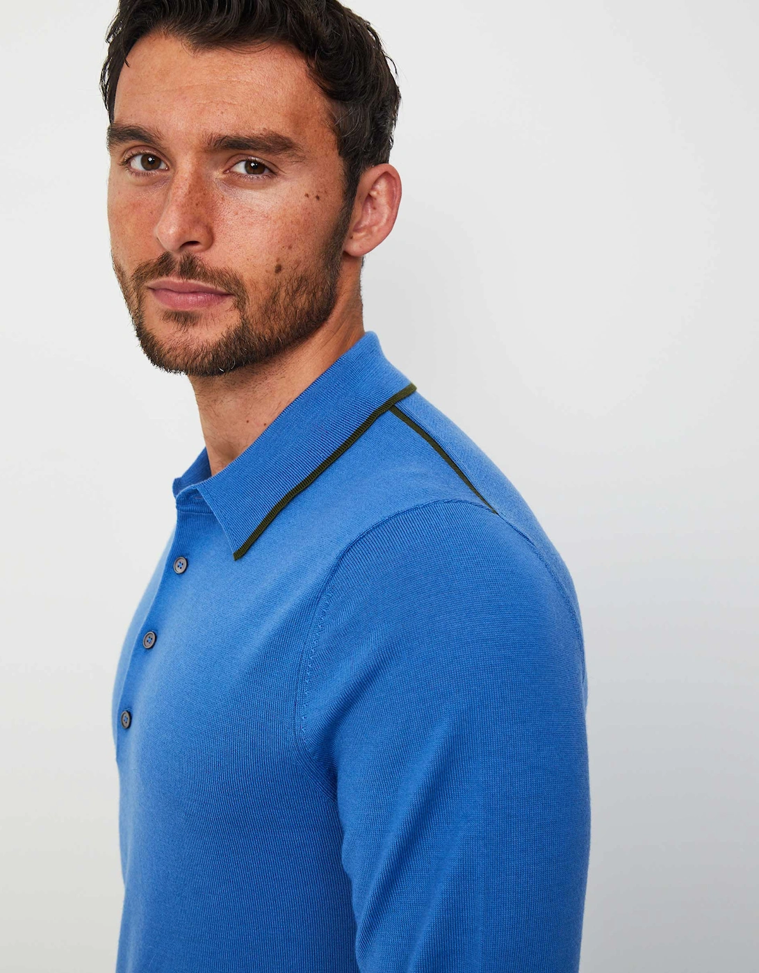 Merino Long Sleeve Polo Shirt