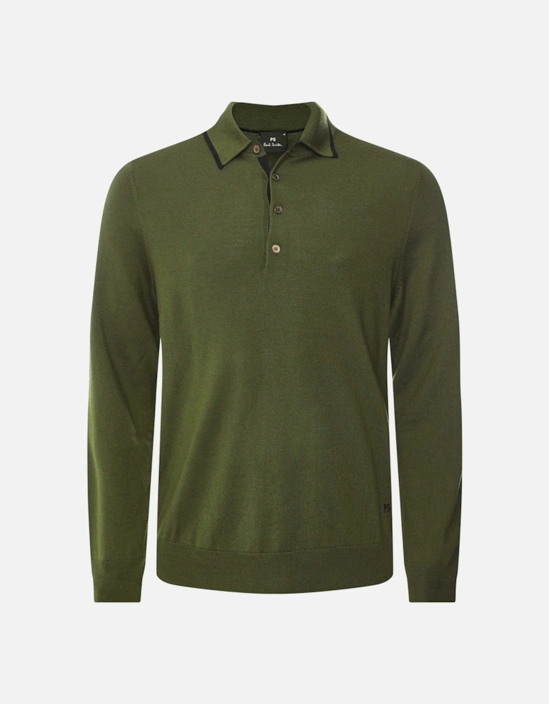 Merino Long Sleeve Polo Shirt