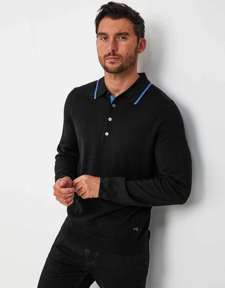 Merino Long Sleeve Polo Shirt