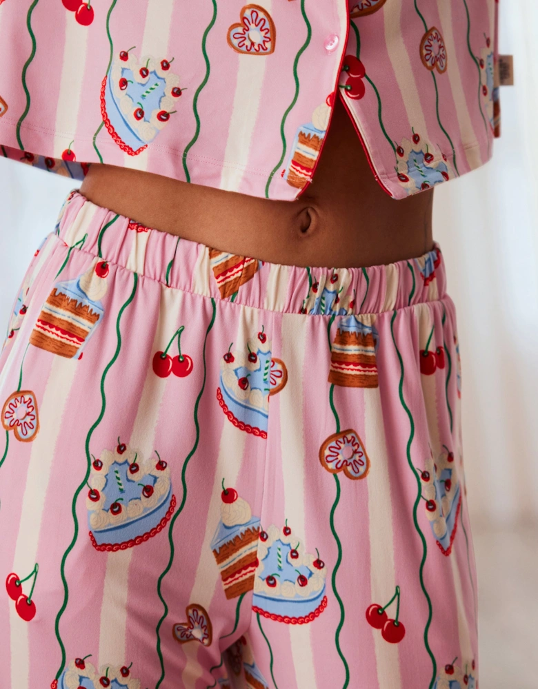 Cake Print Long Pyjama Set