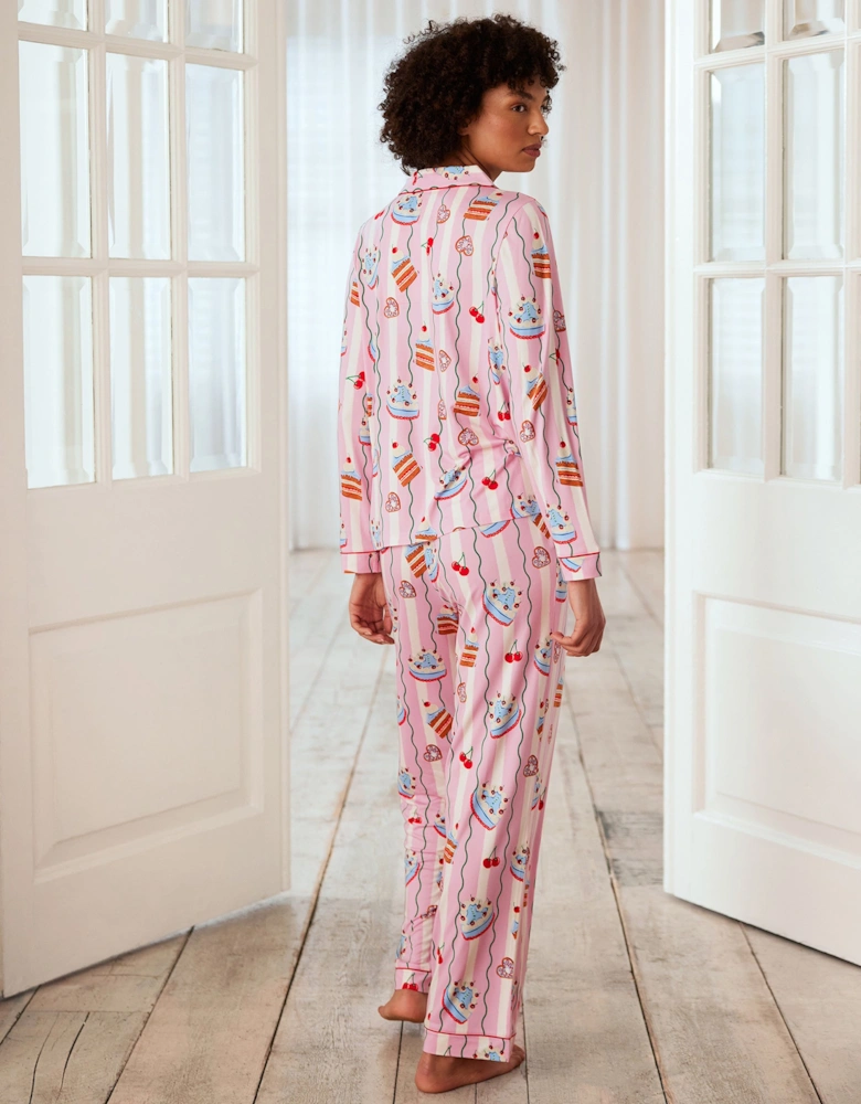 Cake Print Long Pyjama Set