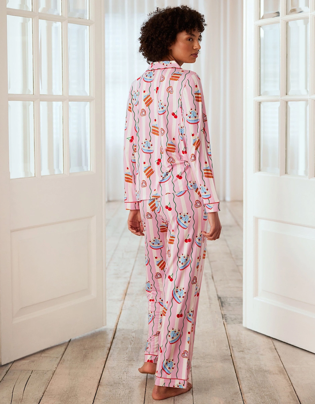 Cake Print Long Pyjama Set